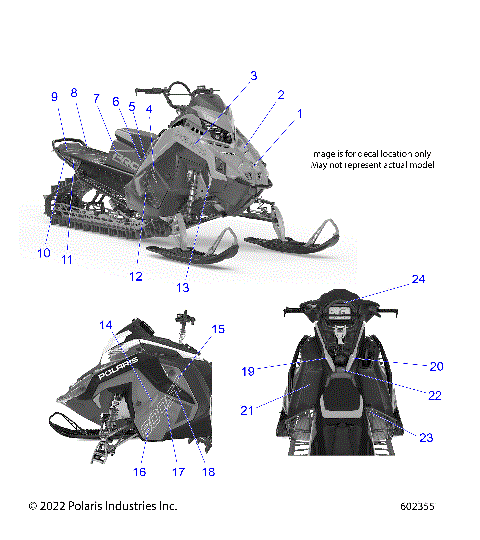 BODY, DECAL, BLACK SIDE PANEL W/FLAT BLACK ACCENT - S23TGW8MS/TGM8MS (602355)