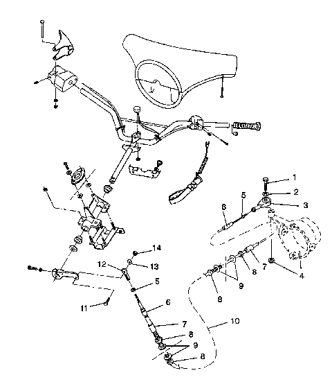 STEERING ASSEMBLY SL 750 / B934070 (4924752475010A)
