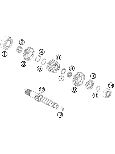 TRANSMISSION I - MAIN SHAFT        