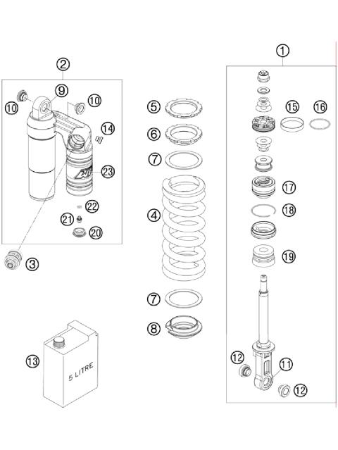SHOCK ABSORBER DISASSEMBLED        