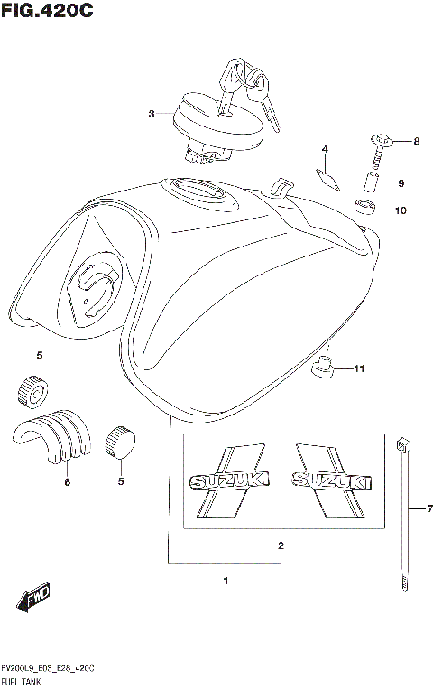 FUEL TANK (RV200L9 E33)