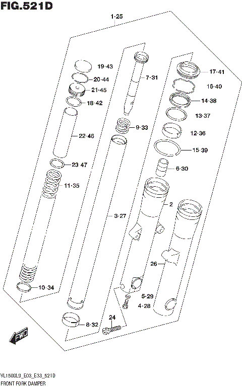 FRONT FORK DAMPER (VL1500TL9 E33)