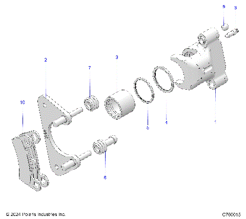 BRAKES, REAR CALIPER - G25GXP99 (C760015)