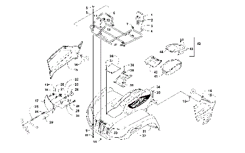 FRONT RACK, BODY PANEL, AND HEADLIGHT ASSEMBLIES [300948]