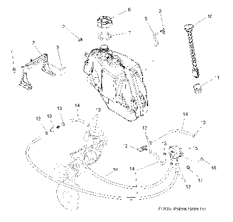 BODY, FUEL TANK (BUILT 11/05/07 and BEFORE) - A08LH27AX/AZ (49ATVFUEL08SP300B)