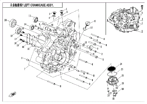 LEFT CRANKCASE ASSY