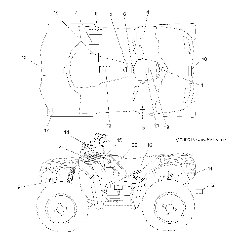 BODY, DECALS - A10ZX85AK/AL/AS/AT/AX (49ATVDECAL10SPXP850)