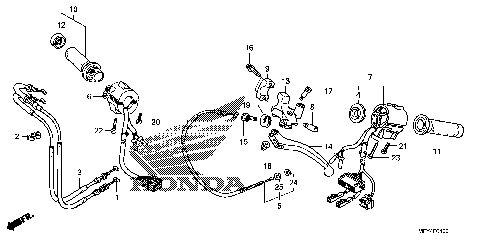 HANDLE LEVER@SWITCH@CABLE