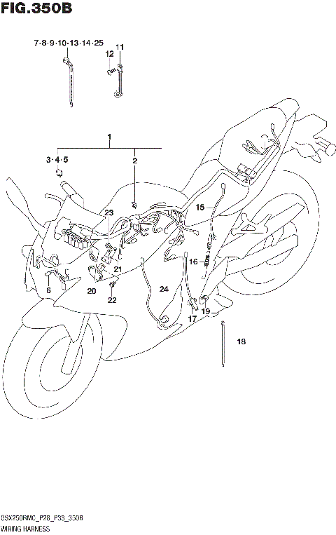 WIRING HARNESS (GSX250RM0 P33)