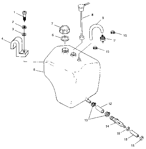 OIL TANK HURRICANE B964466 and Intl. HURRICANE I964466 (4935733573A012)