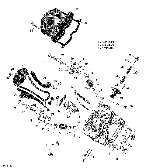 01- Cylinder Head, Front - 650 EFI