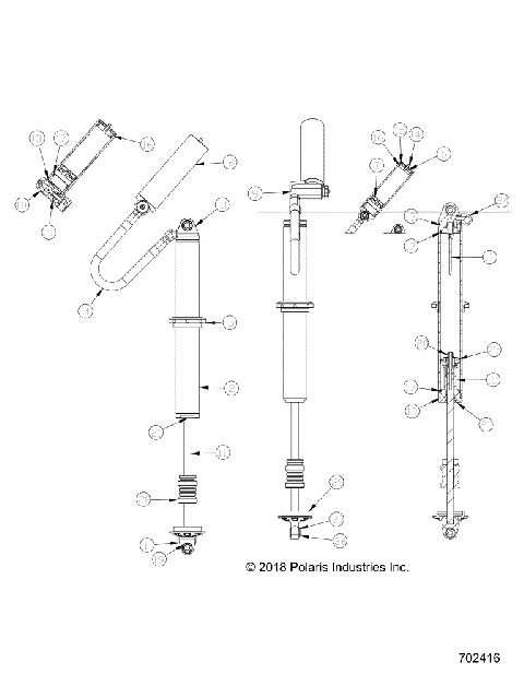 SUSPENSION, REAR SHOCK INTERNALS - Z19VGE99AK/AW/BK/BW (702416)