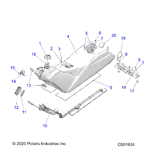 FUEL SYSTEM, FUEL TANK ASM. - S21TDV8RS/8RE ALL OPTIONS (C601634)