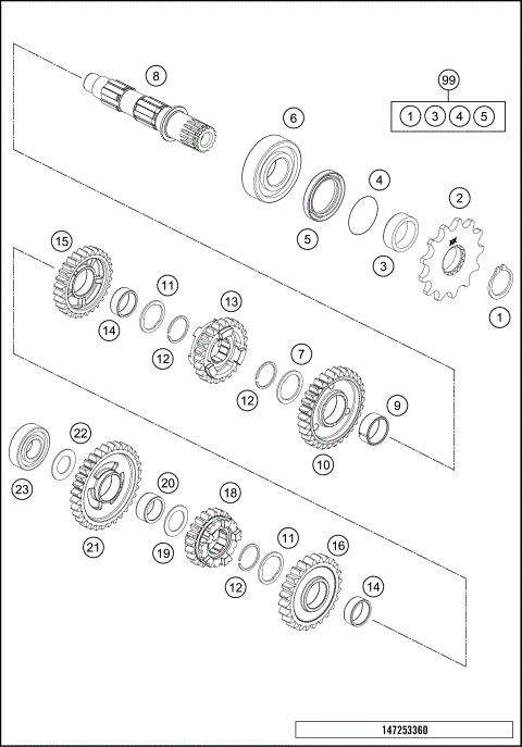 TRANSMISSION II - COUNTERSHAFT