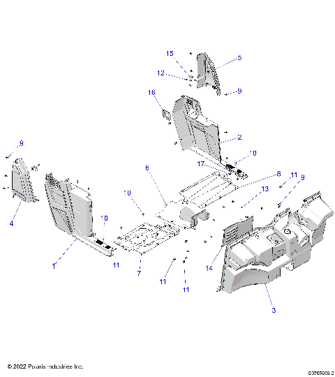 BODY, FLOOR and ROCKERS - D24M2A57B4/G57B4/U57B4/W57B4 (C0705696-2)
