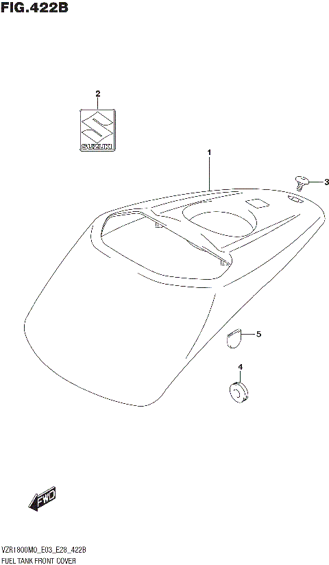 FUEL TANK FRONT COVER (VZR1800BZ)