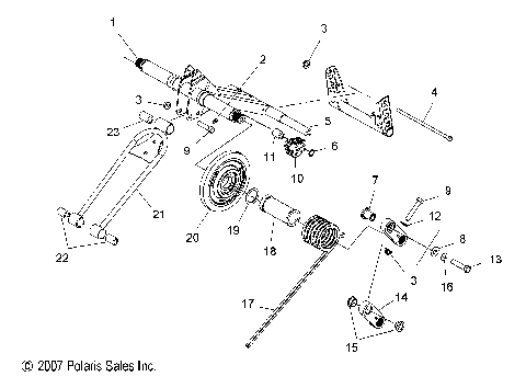 SUSPENSION, TORQUE ARM, REAR - S12PT6HSL/HEL (49SNOWTORQUEREAR08600TRG)