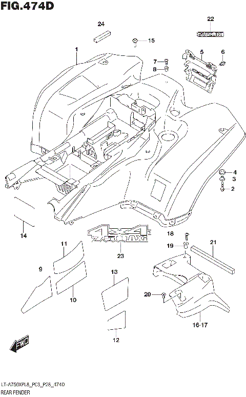REAR FENDER (LT-A750XPBL8 P03)