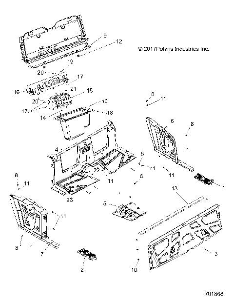 BODY, REAR FLOOR and FENDERS - R18RNA57B1/B9/EBV (701868)