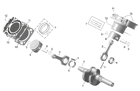01- ROTAX - Crankshaft, Pistons and Cylinder