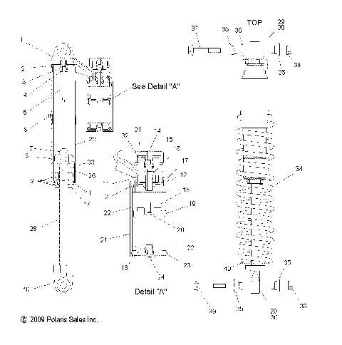 SUSPENSION, SHOCK, IFS, (7043436) - S10BF6KSL/KSA/KEA (49SNOWSHOCKIFS7043436)