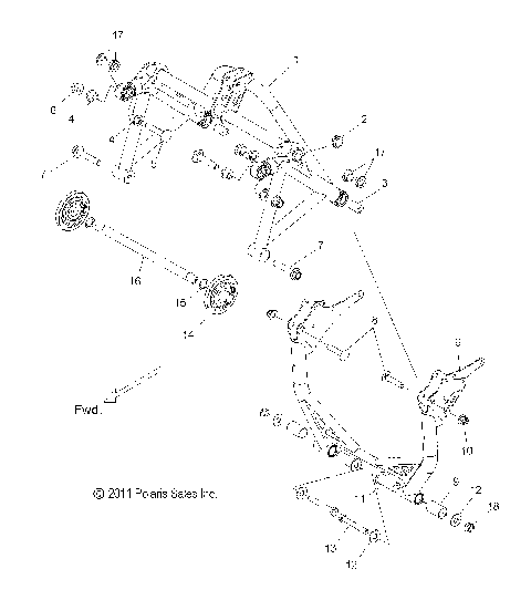 SUSPENSION, CRANK ASM., REAR - S12BS8/BC8 ALL OPTIONS (49SNOWSUSPCRANK12800)