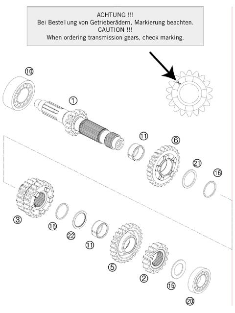 TRANSMISSION I - MAIN SHAFT        