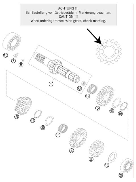 TRANSMISSION I - MAIN SHAFT        