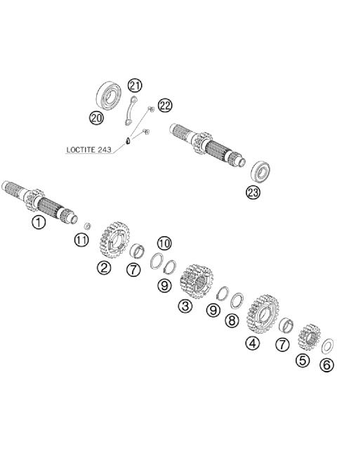TRANSMISSION I - MAIN SHAFT        