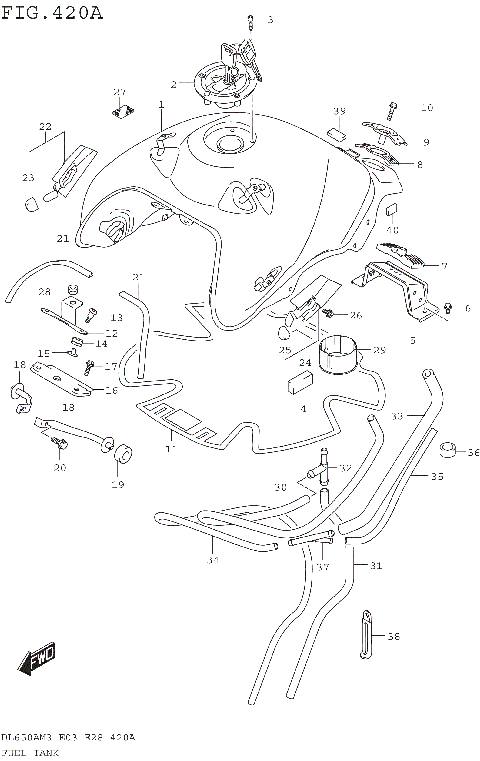 FUEL TANK (DL650AM3E03)