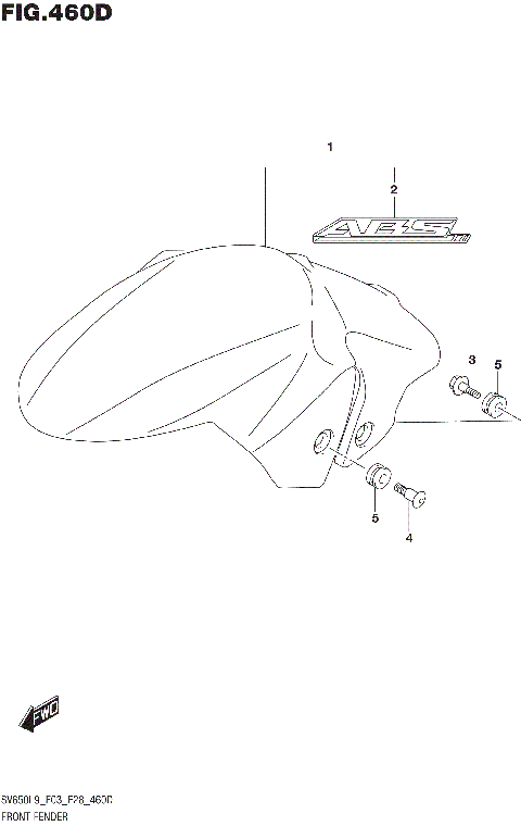 FRONT FENDER (SV650AL9 E33)