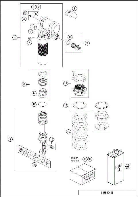 SHOCK ABSORBER DISASSEMBLED
