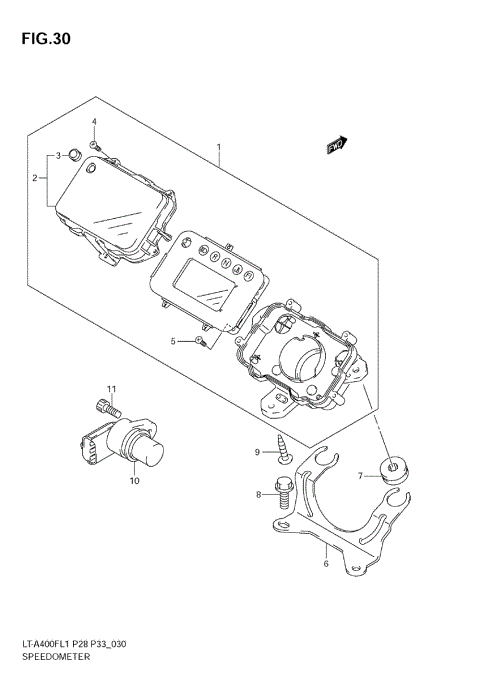 SPEEDOMETER (LT-A400F L1 E28)