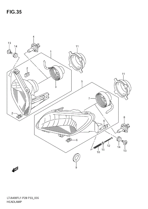 HEADLAMP (LT-A400F L1 E33)