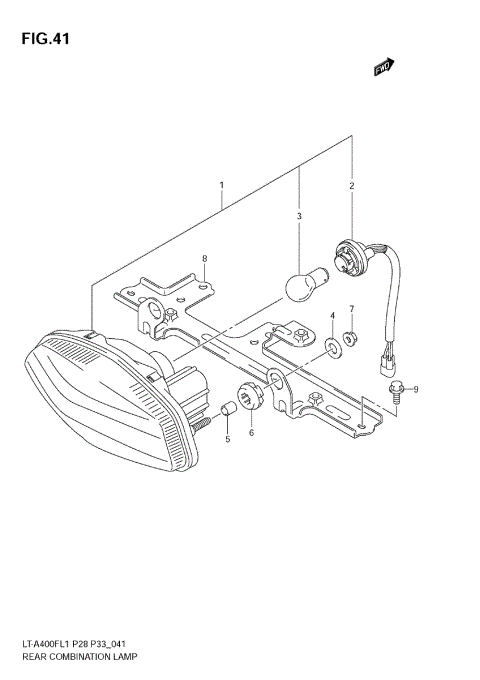 REAR COMBINATION LAMP (LT-A400FZ L1 E33)