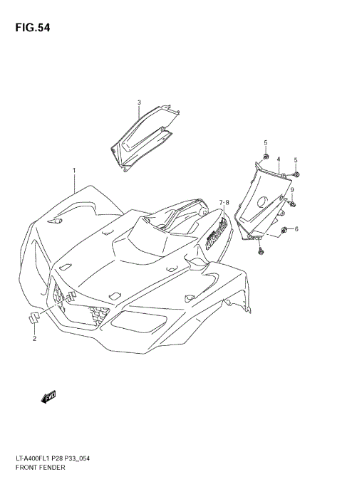 FRONT FENDER (LT-A400F L1 E28)