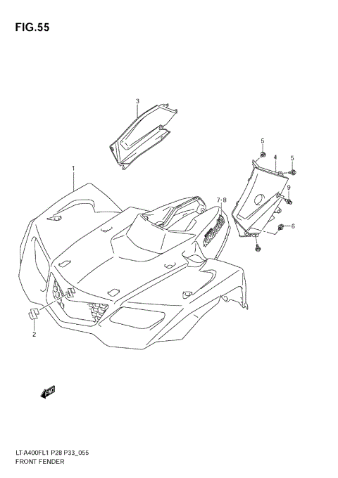 FRONT FENDER (LT-A400F L1 E33)