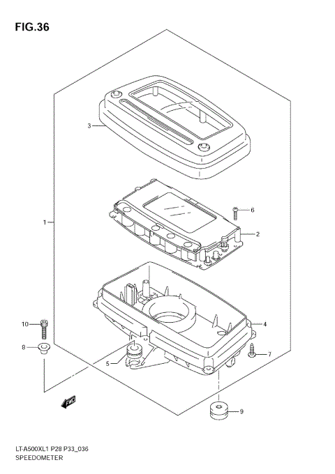 SPEEDOMETER (LT-A500XZ L1 E28)