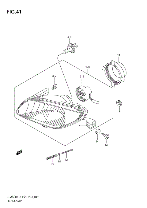 HEADLAMP (LT-A500XZ L1 E33)