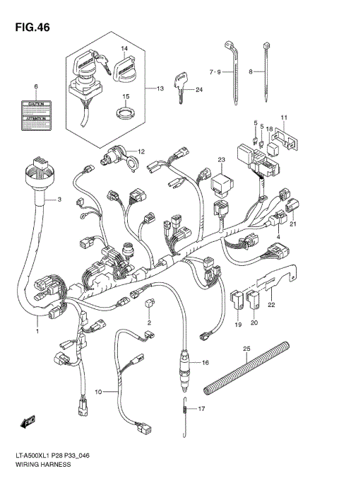 WIRING HARNESS (LT-A500X L1 E28)