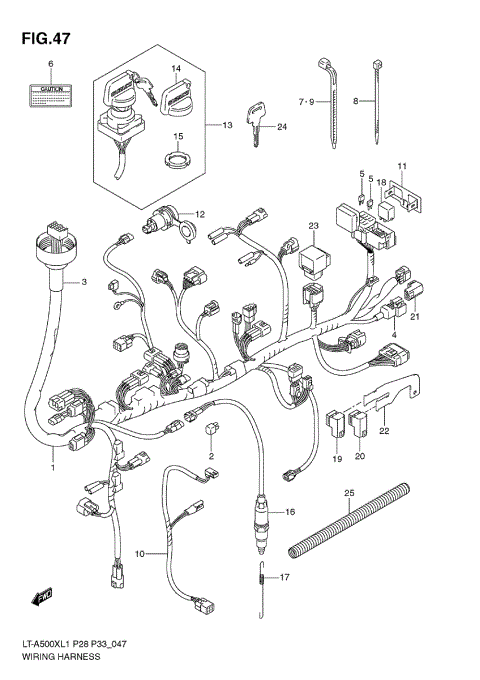 WIRING HARNESS (LT-A500X L1 E33)
