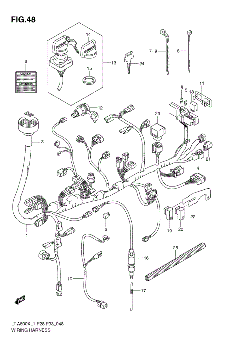 WIRING HARNESS (LT-A500XZ L1 E28)