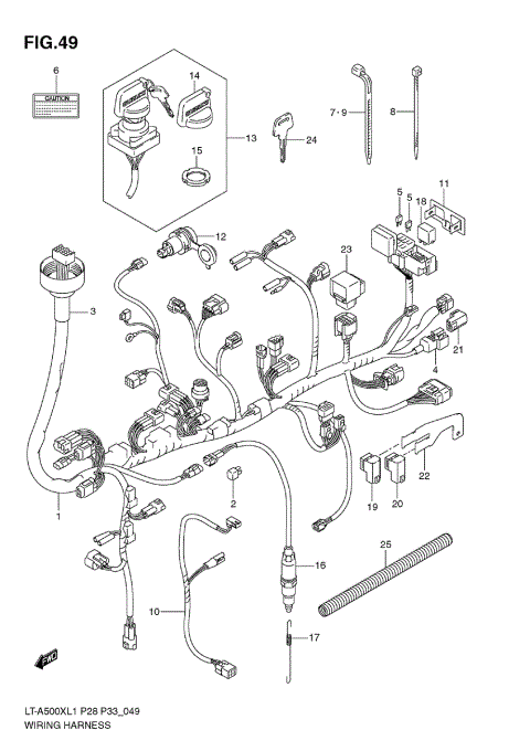 WIRING HARNESS (LT-A500XZ L1 E33)