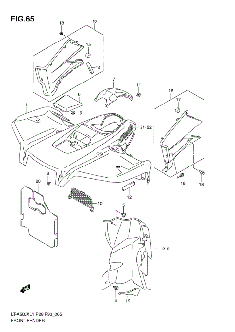 FRONT FENDER (LT-A500XZ L1 E33)