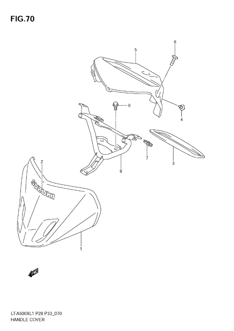 HANDLE COVER (LT-A500XZ L1 E33)