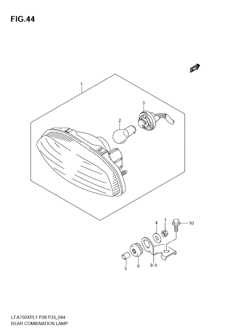 REAR COMBINATION LAMP (LT-A750XP L1 E33)