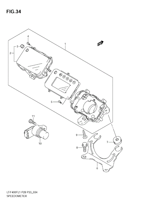 SPEEDOMETER (LT-F400FL1 E28)
