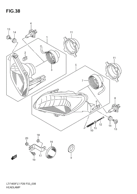 HEADLAMP (LT-F400FL1 E28)