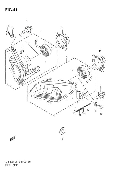 HEADLAMP (LT-F400FZL1 E33)