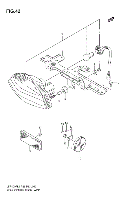 REAR COMBINATION LAMP (LT-F400FL1 E28)